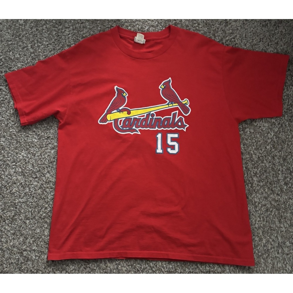 St. Louis Cardinals T‎ Shirt Lee Sport #15 Jim Edmonds Y2K Era Baseball Men's XL